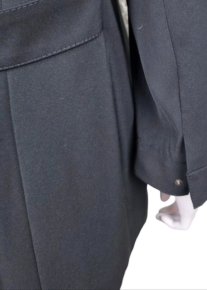 Giorgio Armani Cappotto Vintage con Collo Alto Nero - Pally Vintage Closet