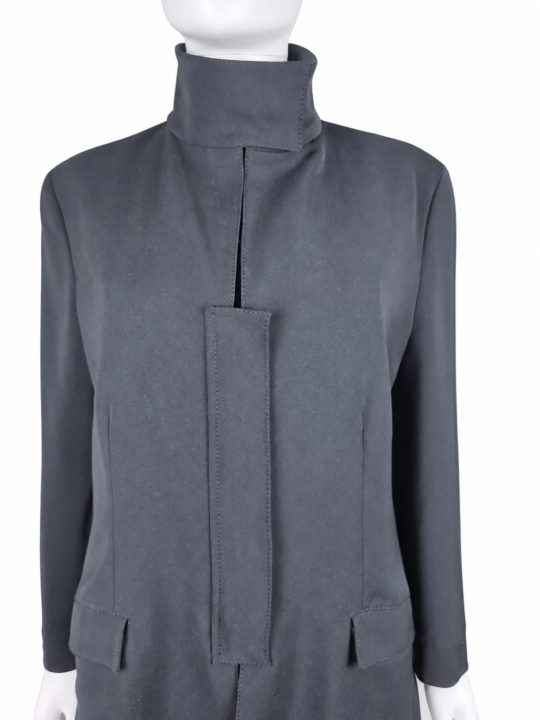 Giorgio Armani Cappotto Vintage con Collo Alto Nero - Pally Vintage Closet