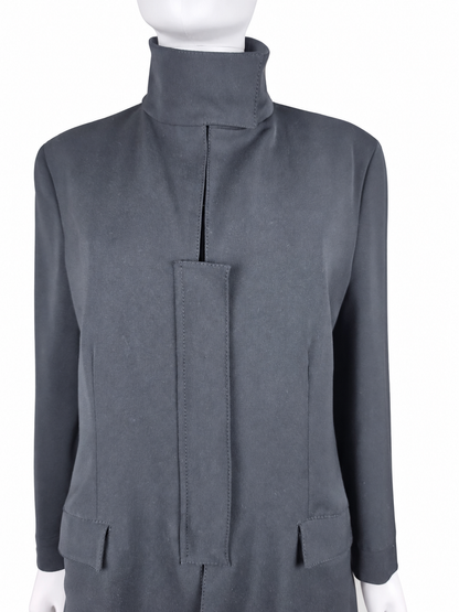 Giorgio Armani Cappotto Vintage con Collo Alto Nero - Pally Vintage Closet