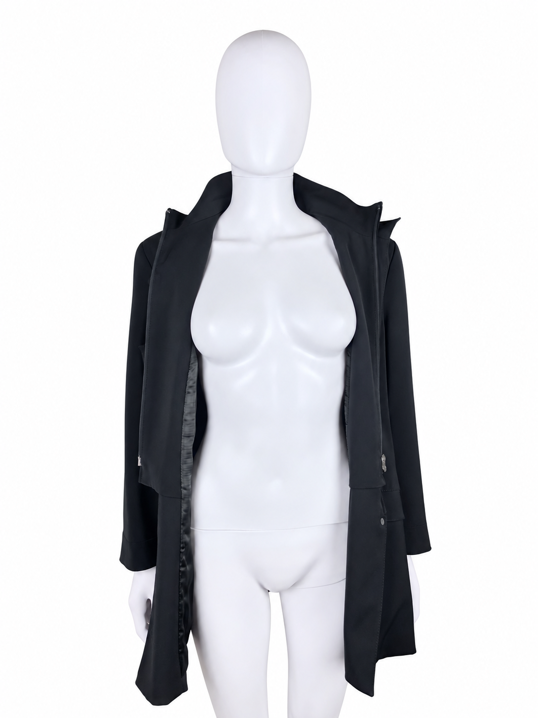 Giorgio Armani Cappotto Vintage con Collo Alto Nero - Pally Vintage Closet