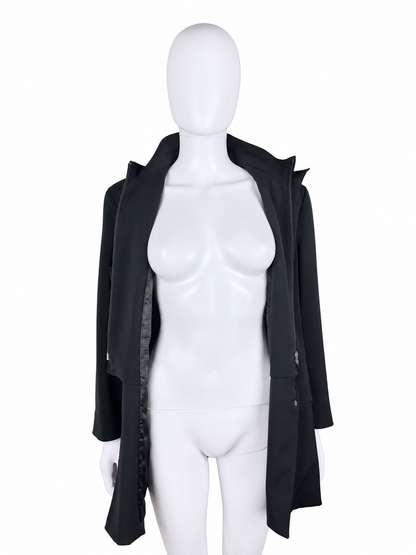 Giorgio Armani Cappotto Vintage con Collo Alto Nero - Pally Vintage Closet