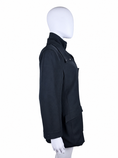 Giorgio Armani Cappotto Vintage con Collo Alto Nero - Pally Vintage Closet