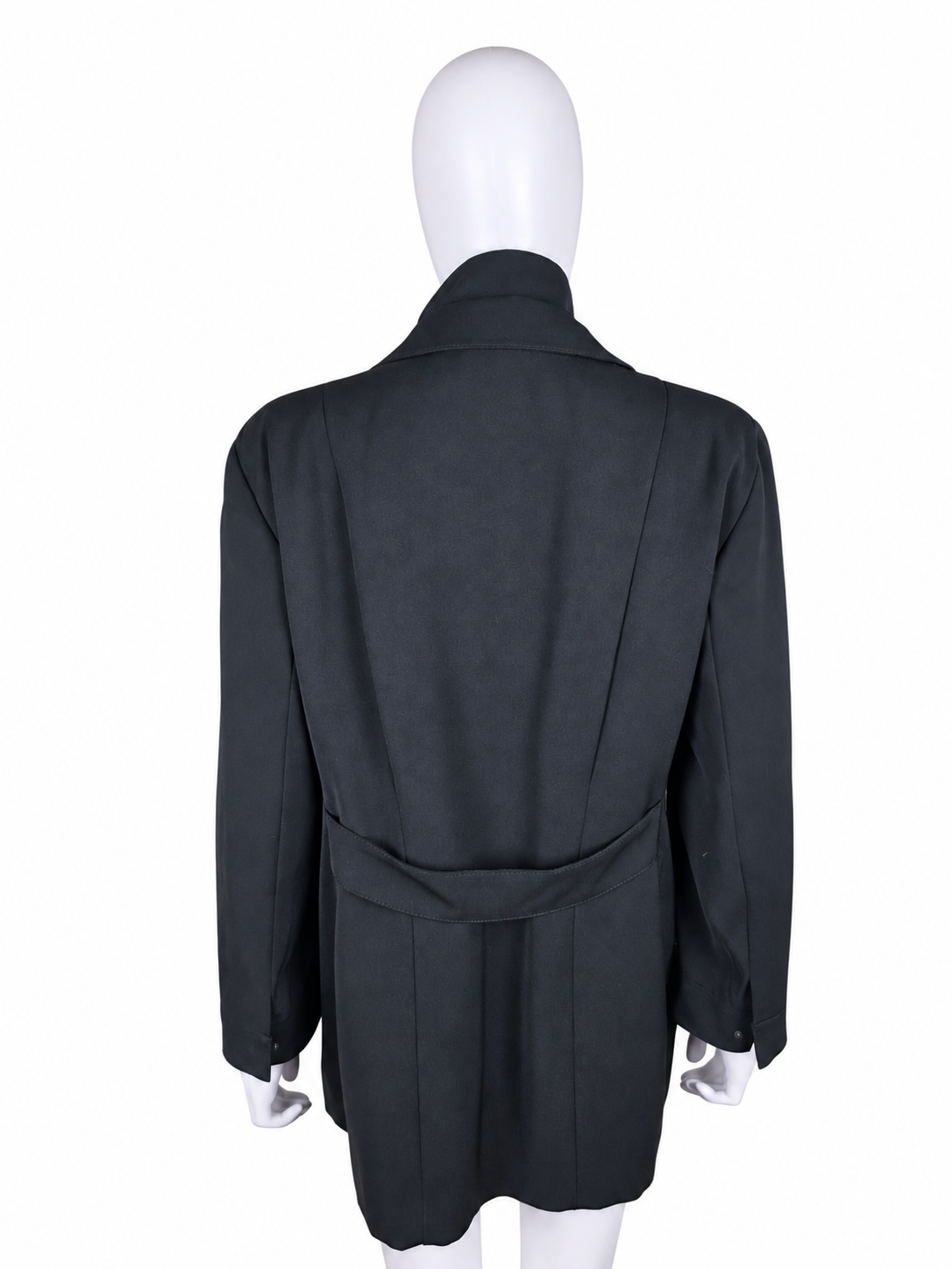 Giorgio Armani Cappotto Vintage con Collo Alto Nero - Pally Vintage Closet
