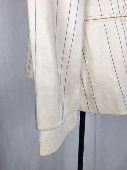 Giorgio Armani Giacca Blazer Gessato Vintage Linea Borgo 21 Panna - Pally Vintage Closet