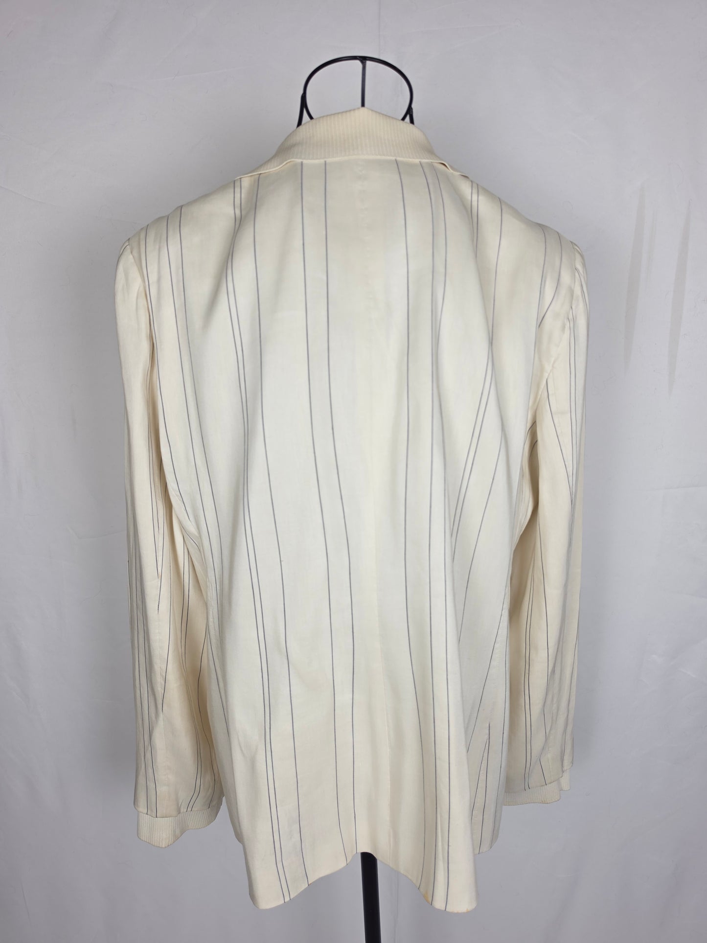 Giorgio Armani Giacca Blazer Gessato Vintage Linea Borgo 21 Panna - Pally Vintage Closet