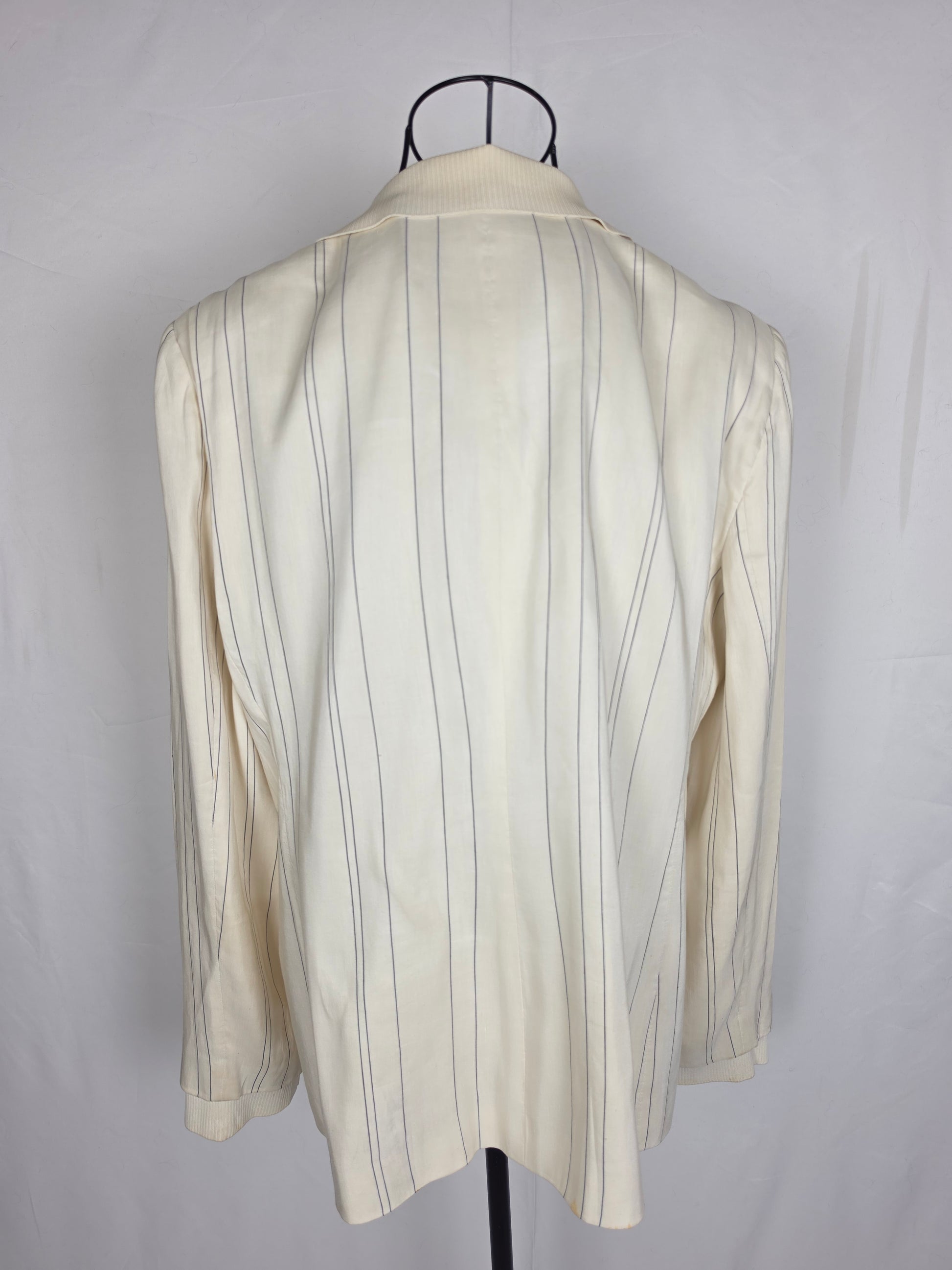 Giorgio Armani Giacca Blazer Gessato Vintage Linea Borgo 21 Panna - Pally Vintage Closet