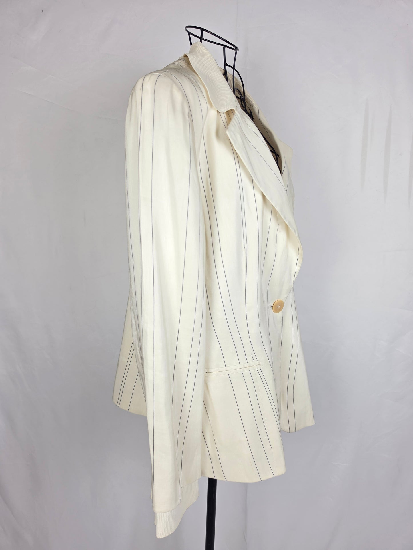Giorgio Armani Giacca Blazer Gessato Vintage Linea Borgo 21 Panna - Pally Vintage Closet