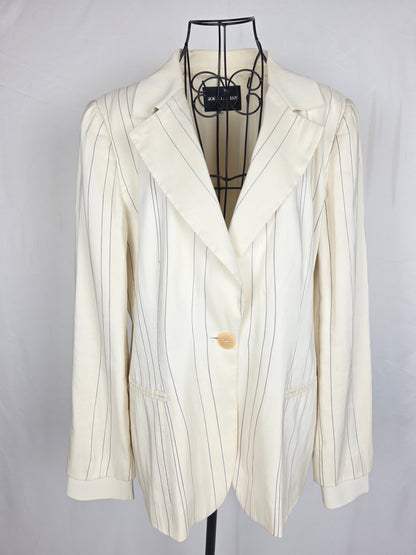 Giorgio Armani Giacca Blazer Gessato Vintage Linea Borgo 21 Panna - Pally Vintage Closet