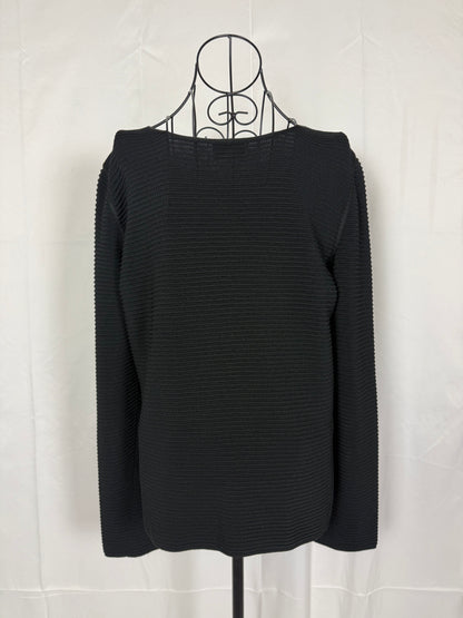 Giorgio Armani Maglione in Lana Vergine Texturizzato Nero - Pally Vintage Closet