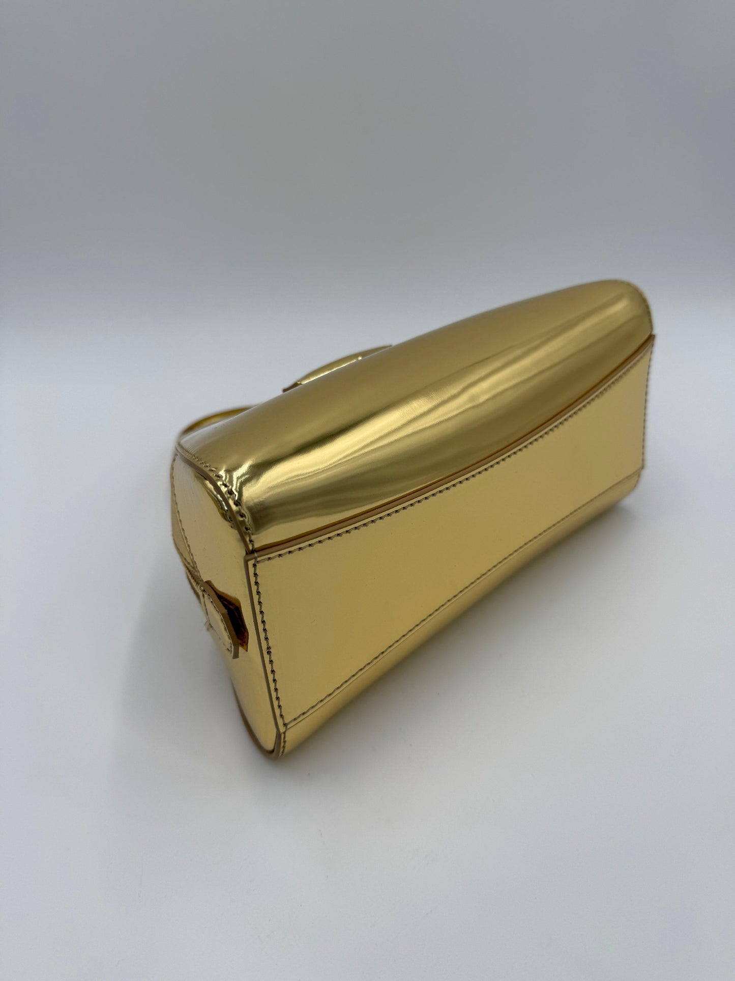 Givenchy Antigona Stretch Mini Bag in Metallic Gold Leather