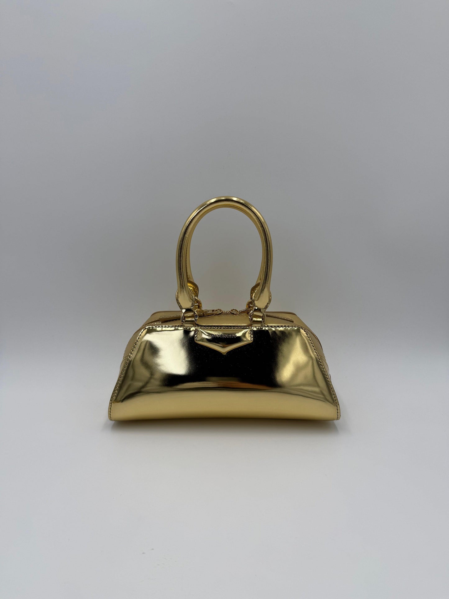 Givenchy Antigona Stretch Mini Bag in Metallic Gold Leather