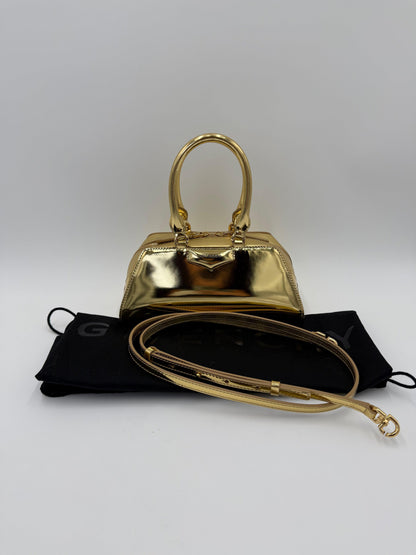 Givenchy Antigona Stretch Mini Bag in Metallic Gold Leather