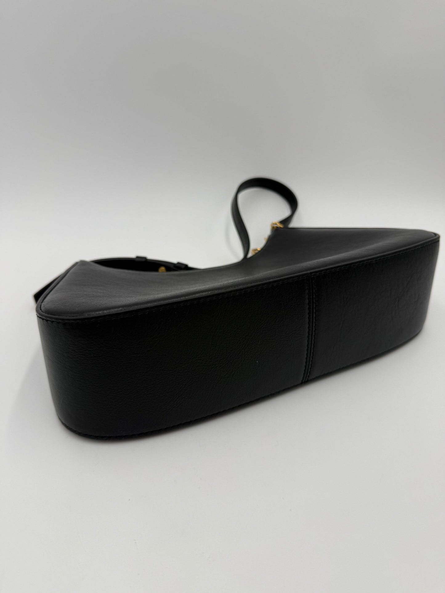 Givenchy G-Hobo Leather Shoulder Bag with 4G Padlock Black