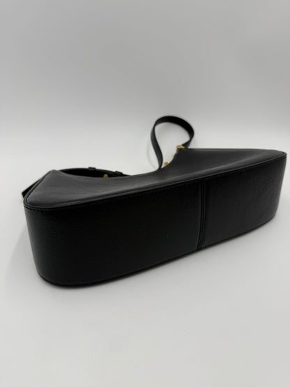 Givenchy G-Hobo Leather Shoulder Bag with 4G Padlock Black