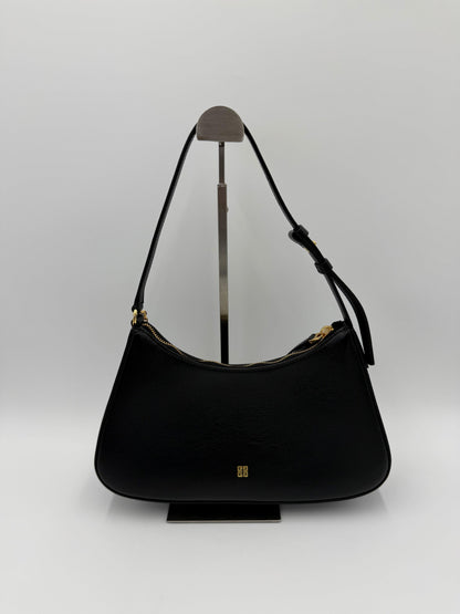 Givenchy G-Hobo Leather Shoulder Bag with 4G Padlock Black