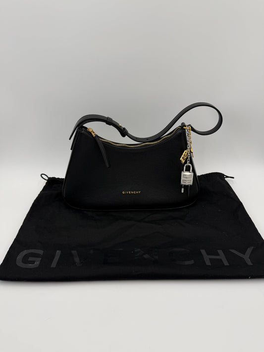 Givenchy Borsa a Spalla G-Hobo in Pelle con Lucchetto 4G Nero - Pally Vintage Closet
