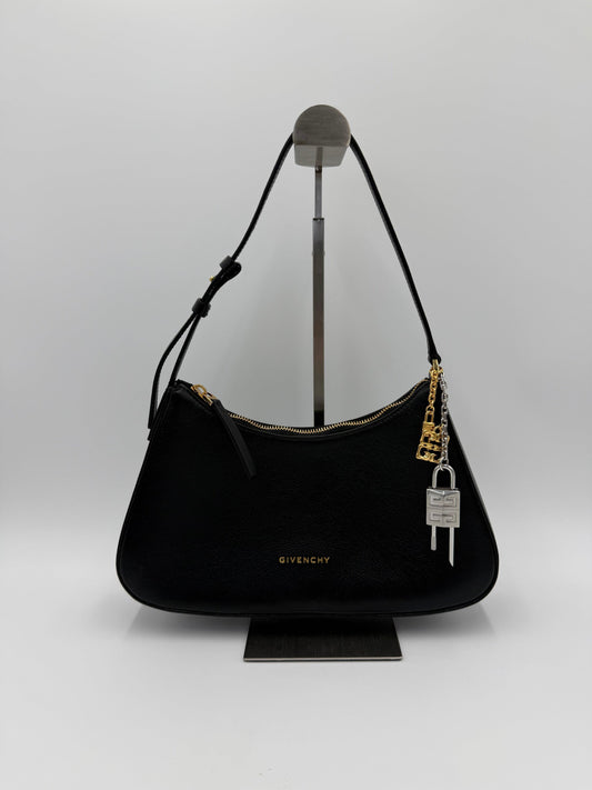 Givenchy Borsa a Spalla G-Hobo in Pelle con Lucchetto 4G Nero - Pally Vintage Closet