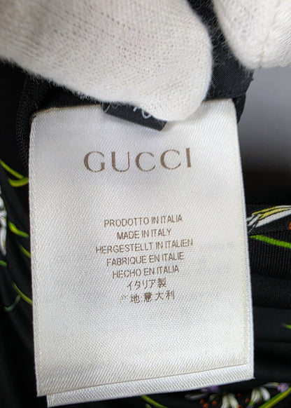 Gucci Abito Lungo Halterneck con Stampa Floreale Collezione Resort 2013 Nero - Pally Vintage Closet