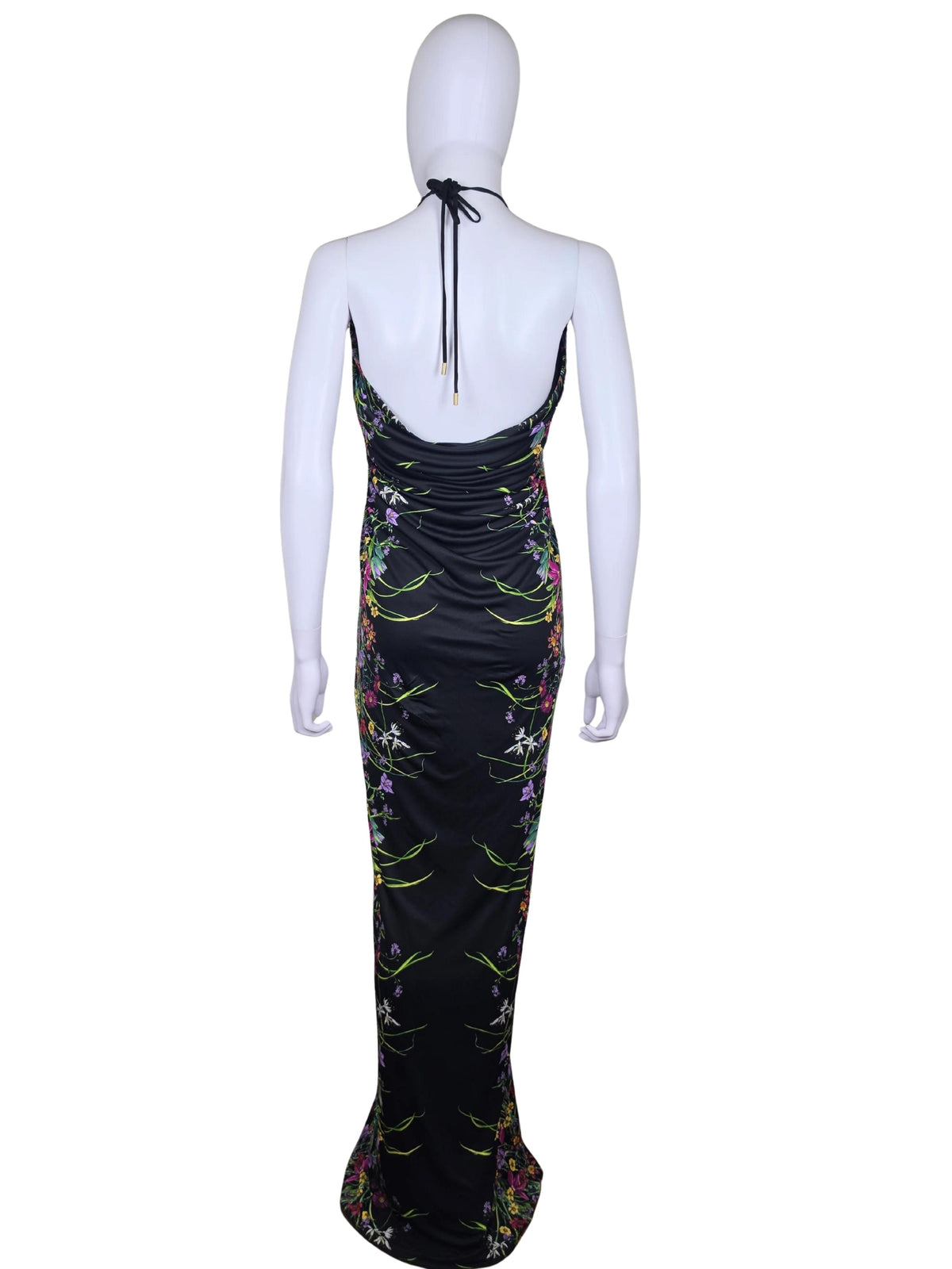 Gucci Abito Lungo Halterneck con Stampa Floreale Collezione Resort 2013 Nero - Pally Vintage Closet
