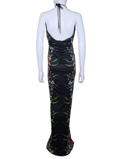 Gucci Abito Lungo Halterneck con Stampa Floreale Collezione Resort 2013 Nero - Pally Vintage Closet