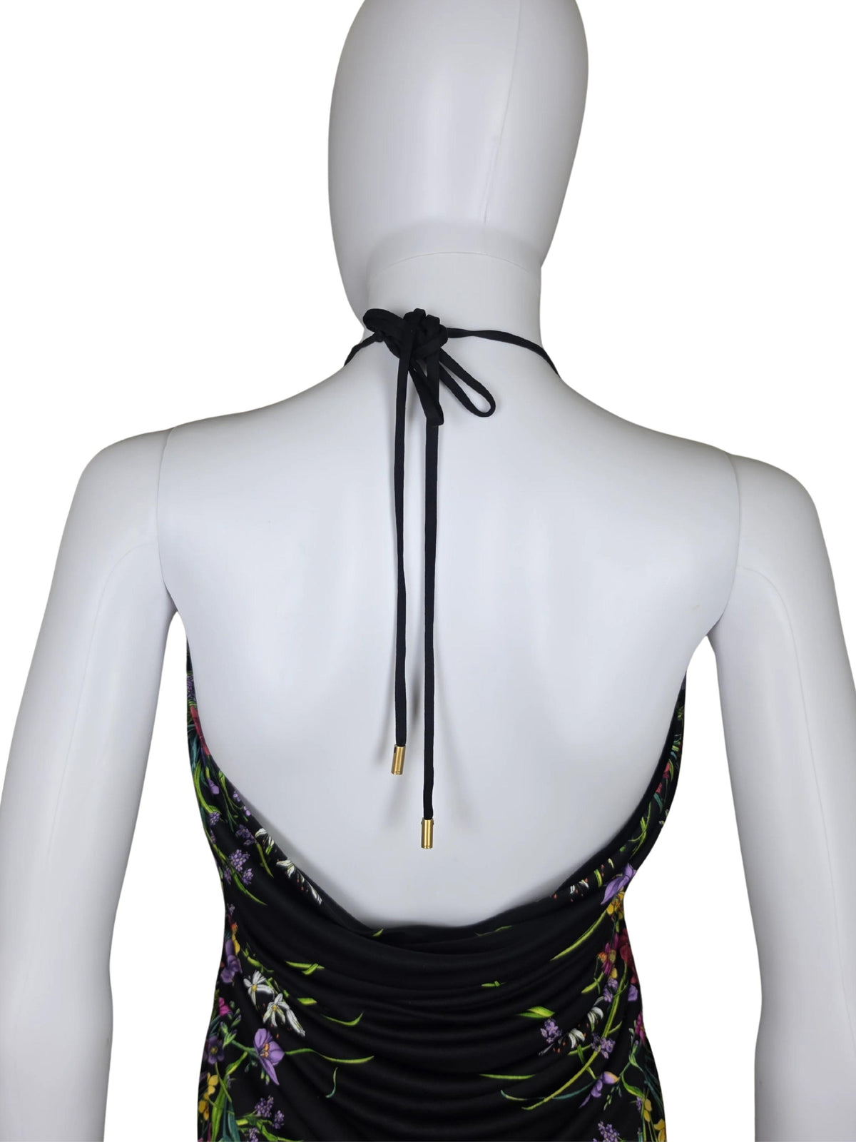 Gucci Abito Lungo Halterneck con Stampa Floreale Collezione Resort 2013 Nero - Pally Vintage Closet
