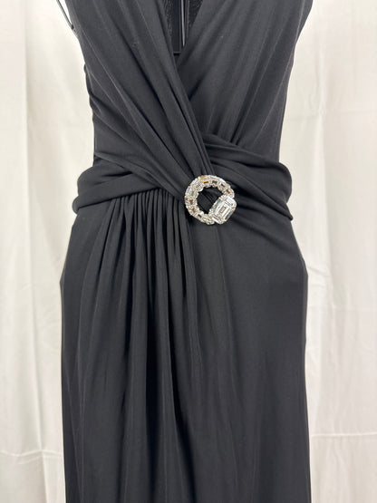 Gucci Abito da Sera by Tom Ford con Spilla gioiello Nero - Pally Vintage Closet