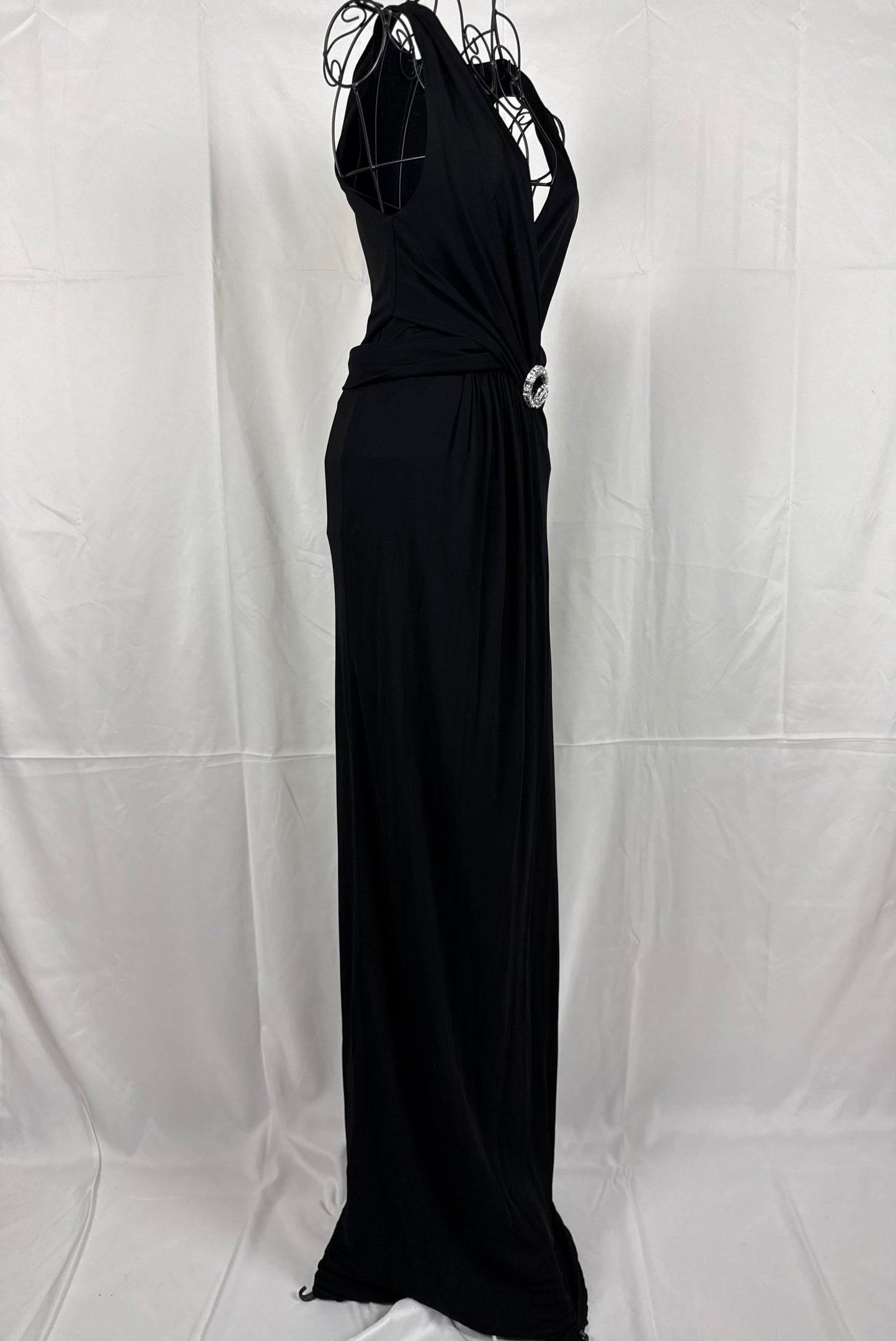 Gucci Abito da Sera by Tom Ford con Spilla gioiello Nero - Pally Vintage Closet