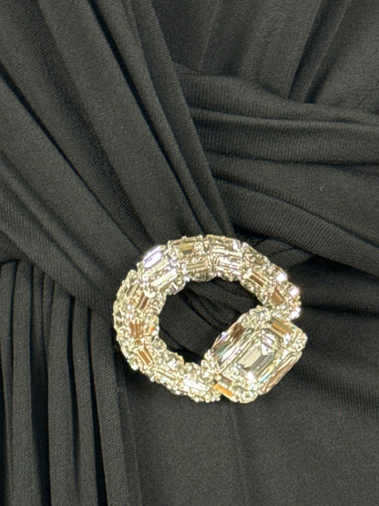 Gucci Abito da Sera by Tom Ford con Spilla gioiello Nero - Pally Vintage Closet