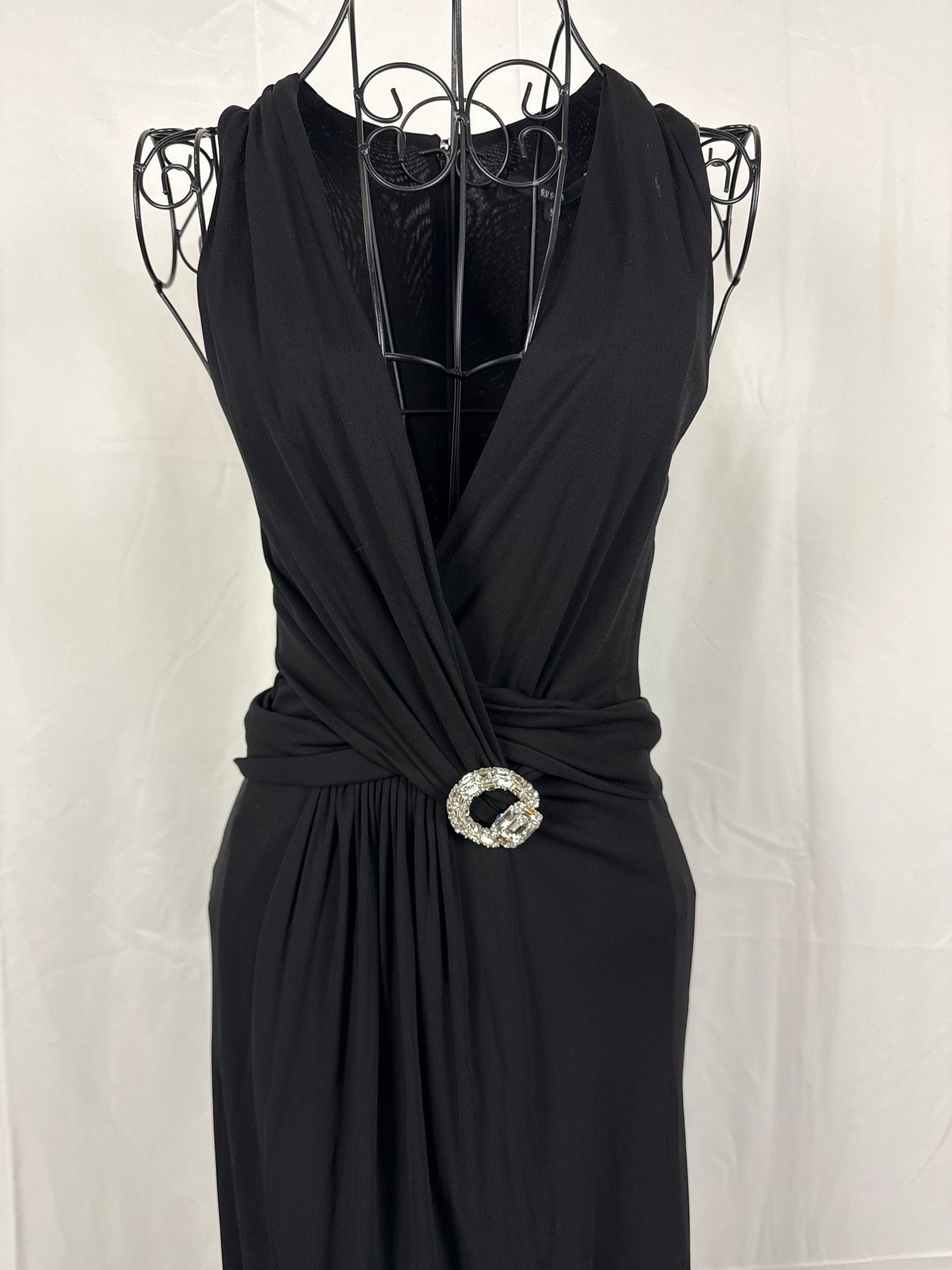 Gucci Abito da Sera by Tom Ford con Spilla gioiello Nero - Pally Vintage Closet