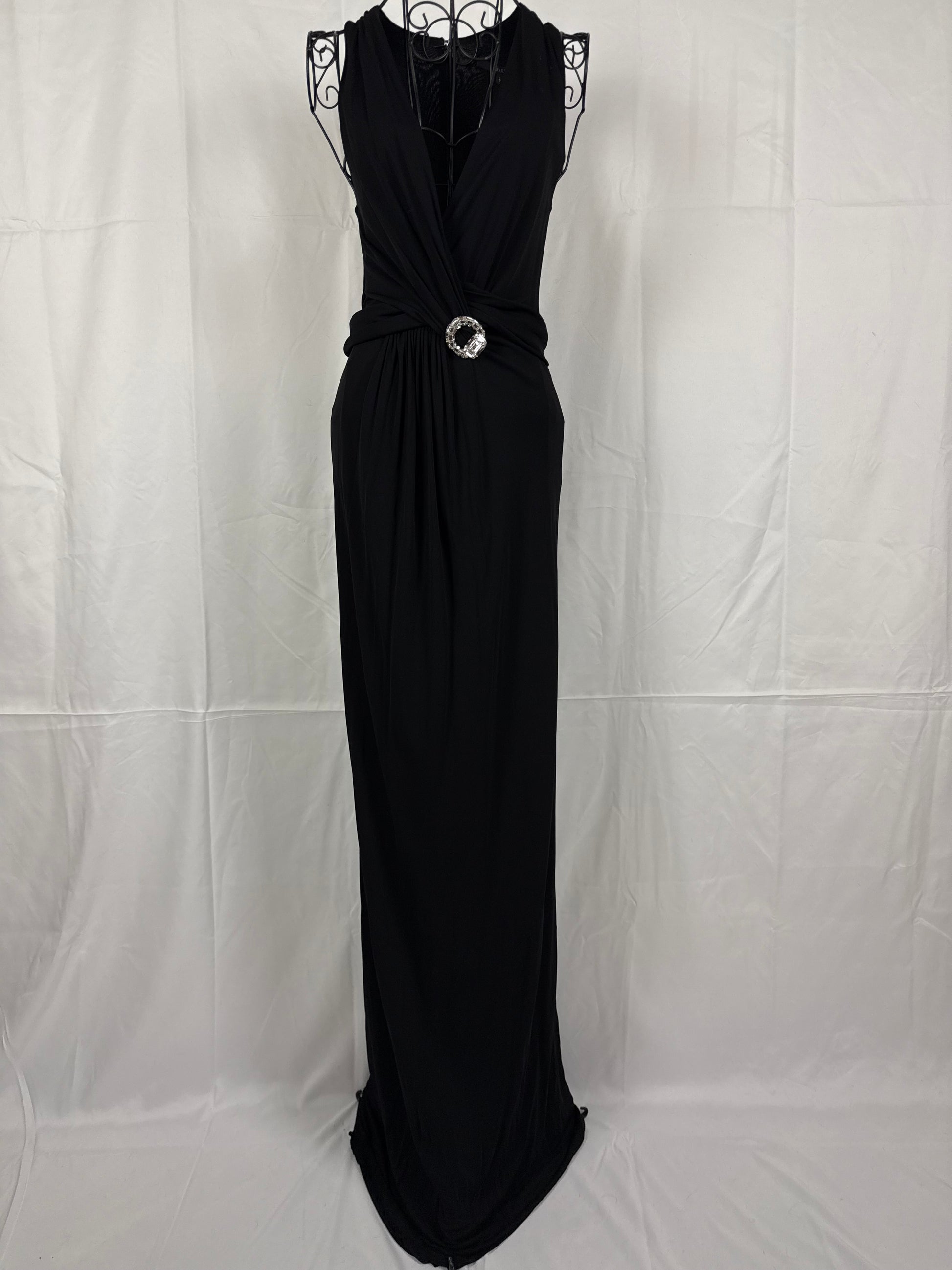 Gucci Abito da Sera by Tom Ford con Spilla gioiello Nero - Pally Vintage Closet