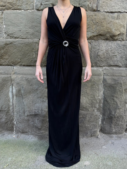 Gucci-Abito-da-Sera-by-Tom-Ford-con-Spilla-gioiello-Nero-69720449352004 - Pally Vintage Closet