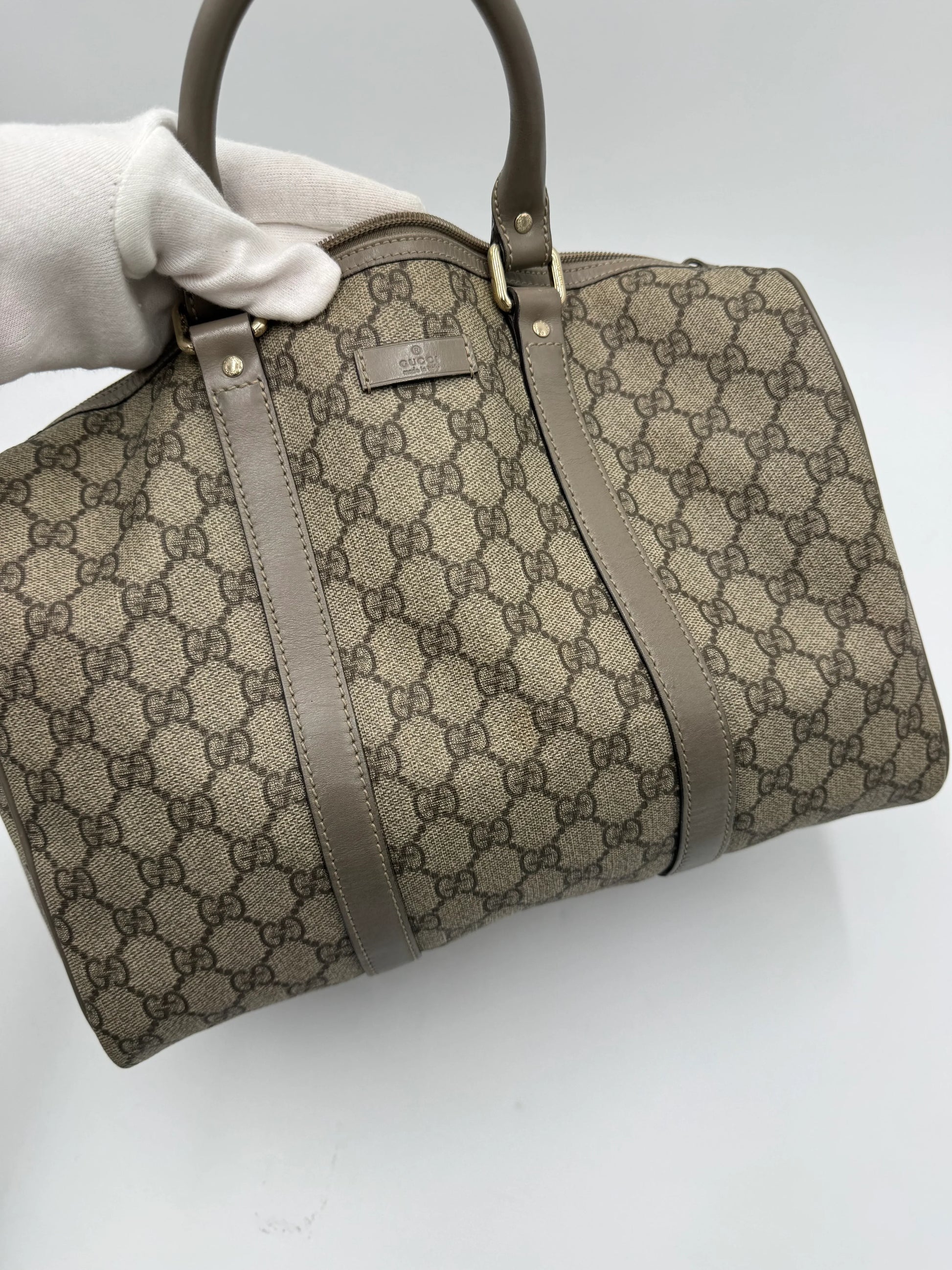 Gucci-Bauletto-Joy-in-Tela-GG-Supreme-e-Pelle-Taupe-69515622940996 - Pally Vintage Closet
