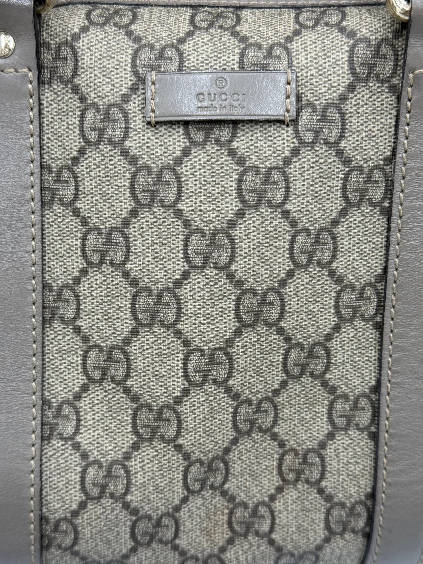 Gucci-Bauletto-Joy-in-Tela-GG-Supreme-e-Pelle-Taupe-69515623235908 - Pally Vintage Closet