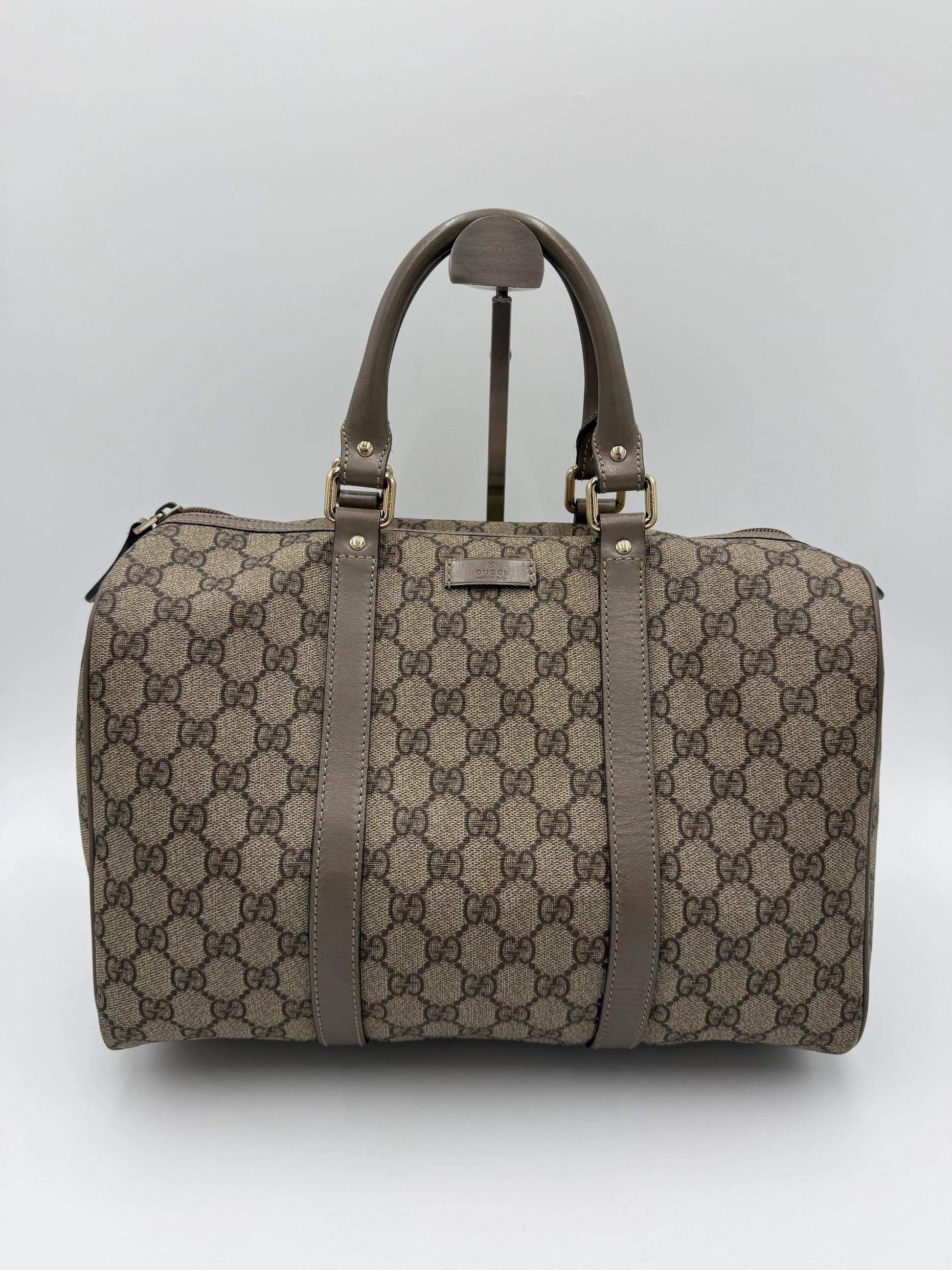 Gucci-Bauletto-Joy-in-Tela-GG-Supreme-e-Pelle-Taupe-69515623399748 - Pally Vintage Closet