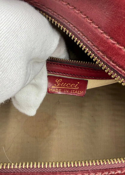 Gucci-Bauletto-Vintage-in-Pelle-Liscia-Bordeaux-69515592466756 - Pally Vintage Closet