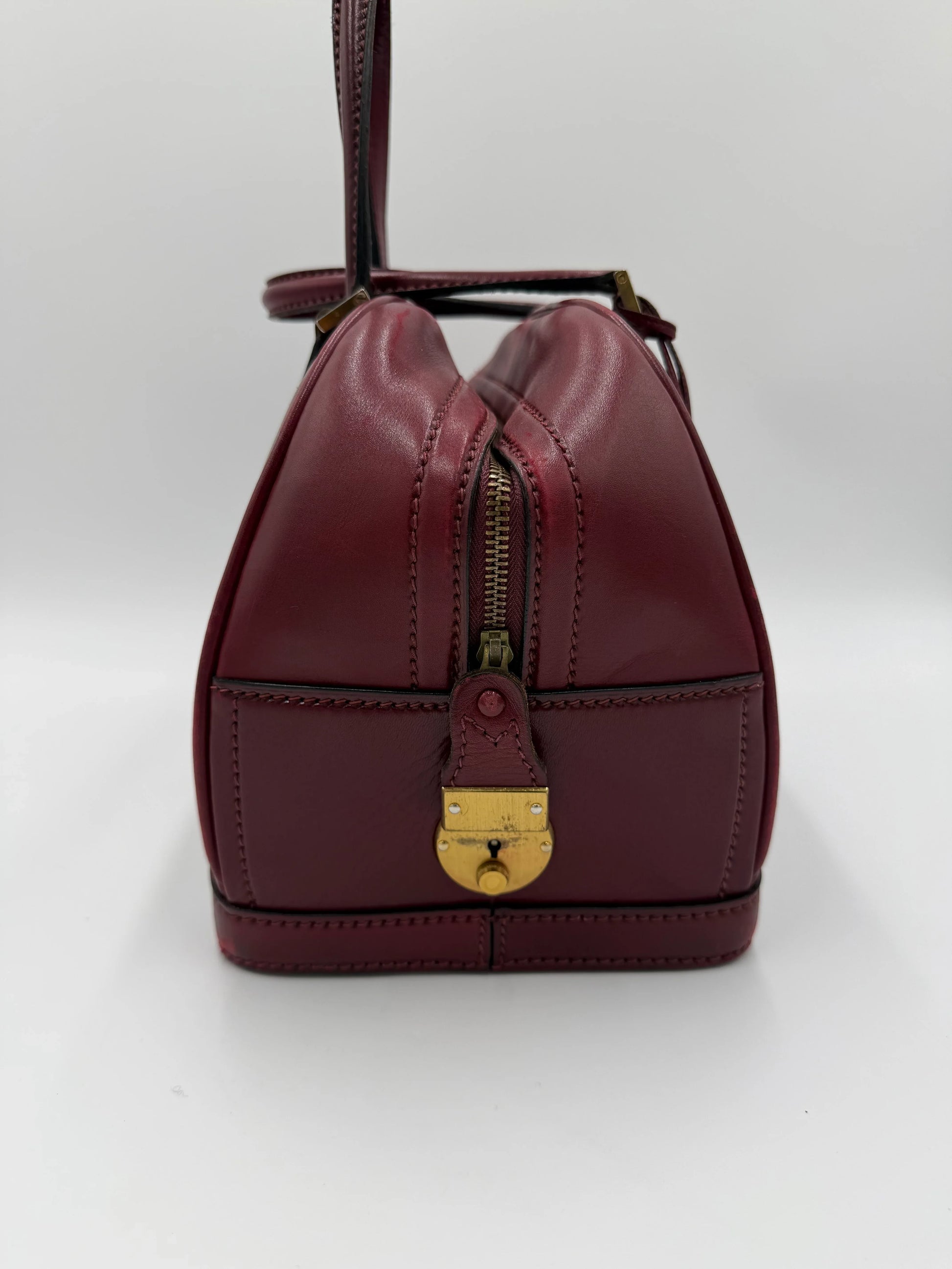 Gucci-Bauletto-Vintage-in-Pelle-Liscia-Bordeaux-69515592597828 - Pally Vintage Closet