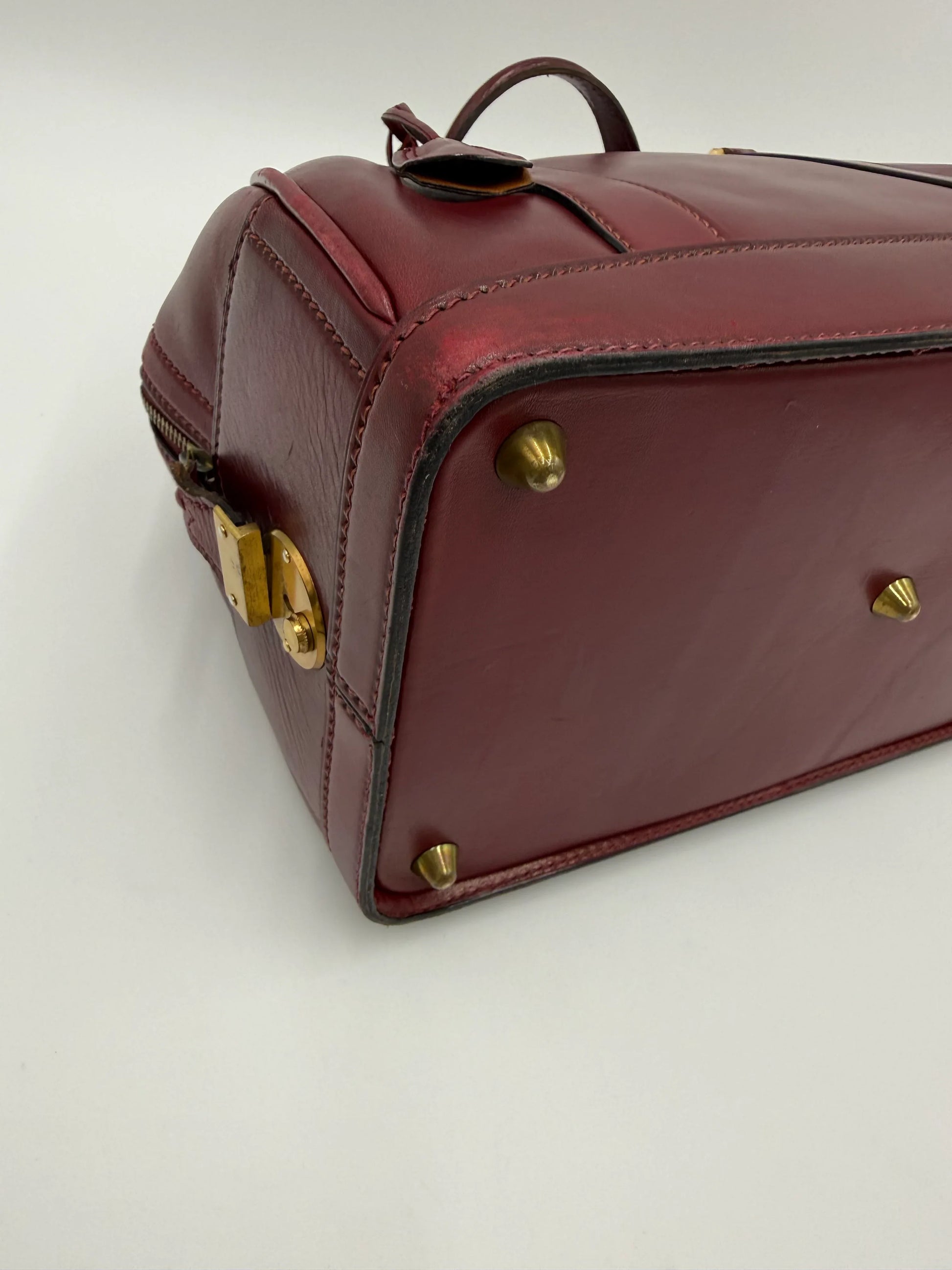 Gucci-Bauletto-Vintage-in-Pelle-Liscia-Bordeaux-69515592728900 - Pally Vintage Closet