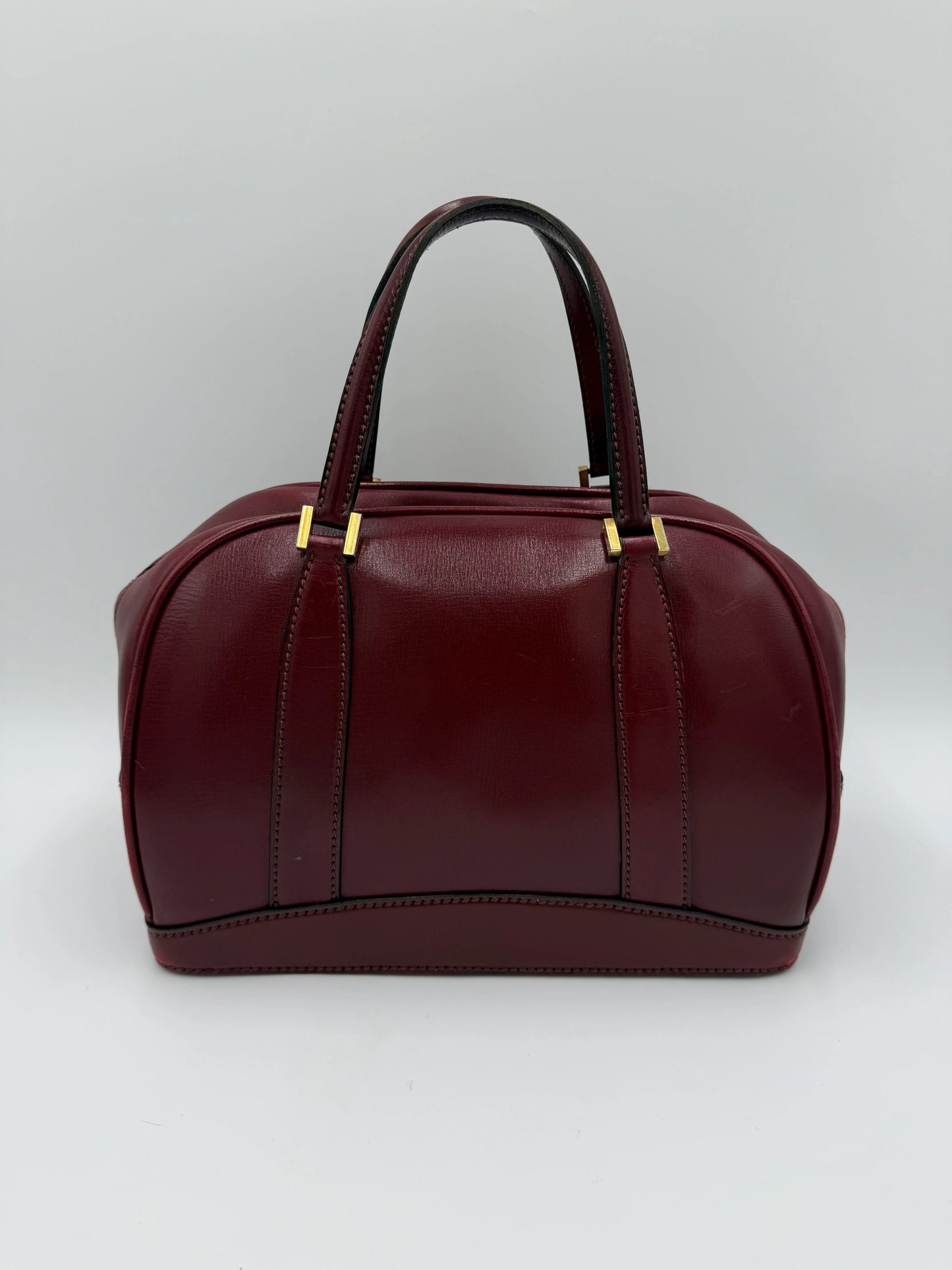 Gucci-Bauletto-Vintage-in-Pelle-Liscia-Bordeaux-69515592794436 - Pally Vintage Closet