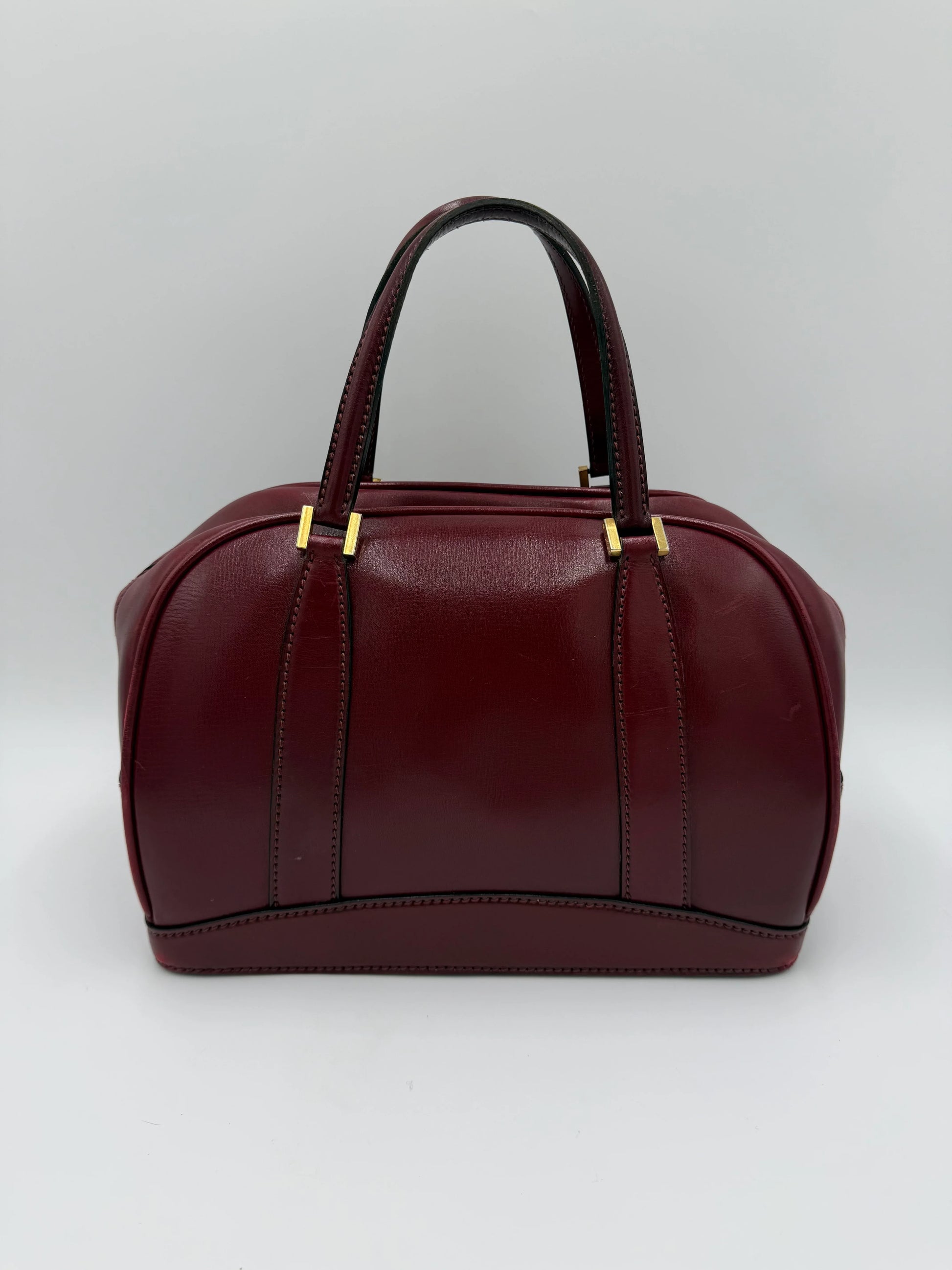 Gucci-Bauletto-Vintage-in-Pelle-Liscia-Bordeaux-69515592794436 - Pally Vintage Closet
