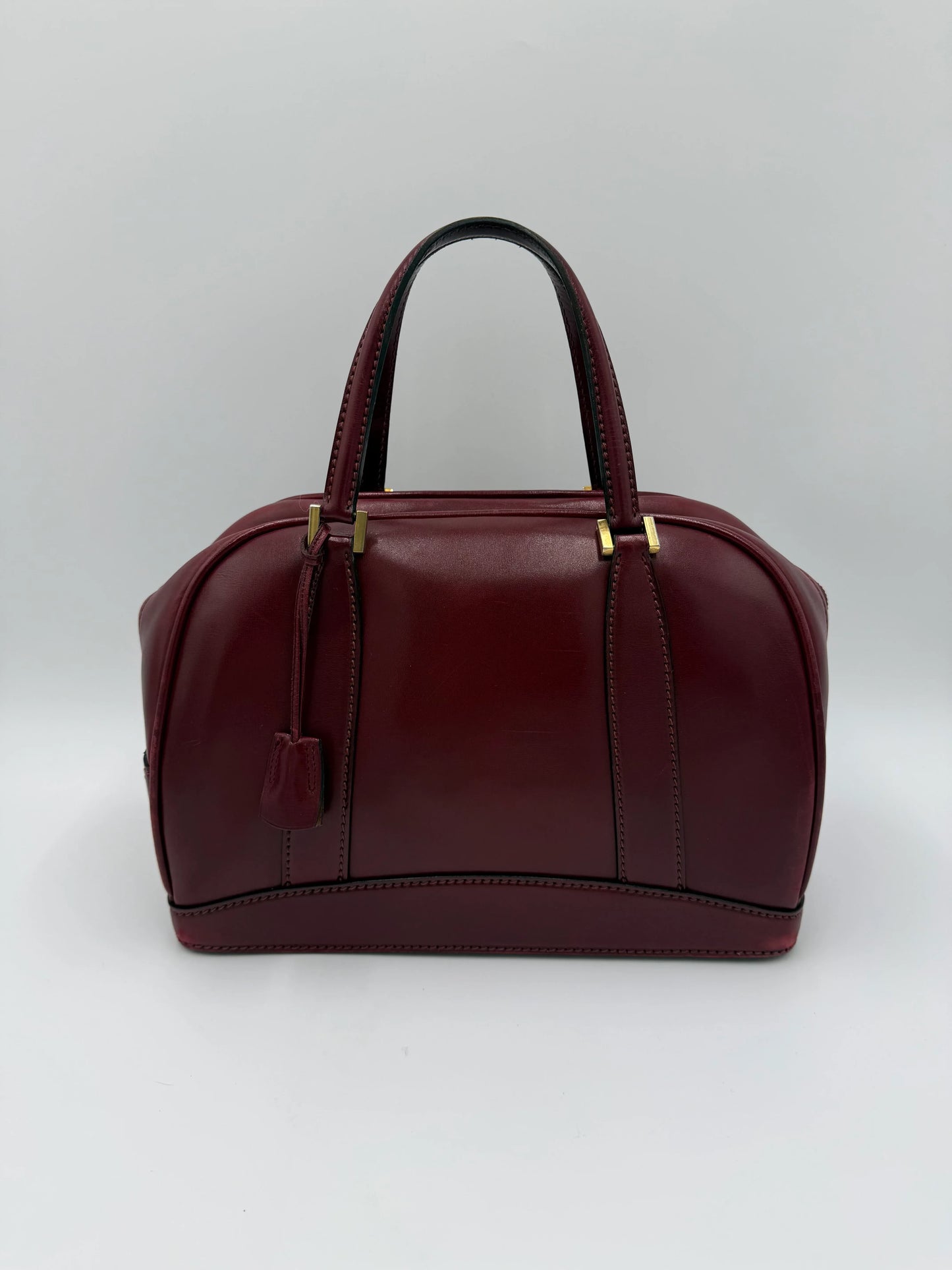 Gucci-Bauletto-Vintage-in-Pelle-Liscia-Bordeaux-69515592827204 - Pally Vintage Closet