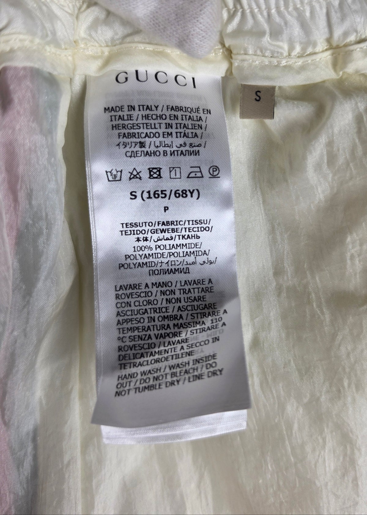 Gucci Bermuda in Nylon con Bande Web Avorio - Pally Vintage Closet