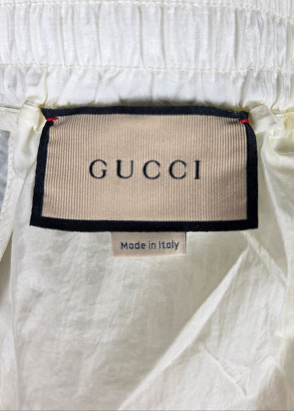 Gucci Bermuda in Nylon con Bande Web Avorio - Pally Vintage Closet