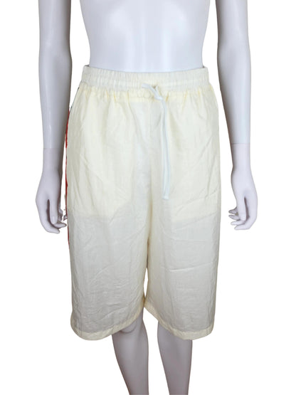 Gucci Bermuda in Nylon con Bande Web Avorio - Pally Vintage Closet
