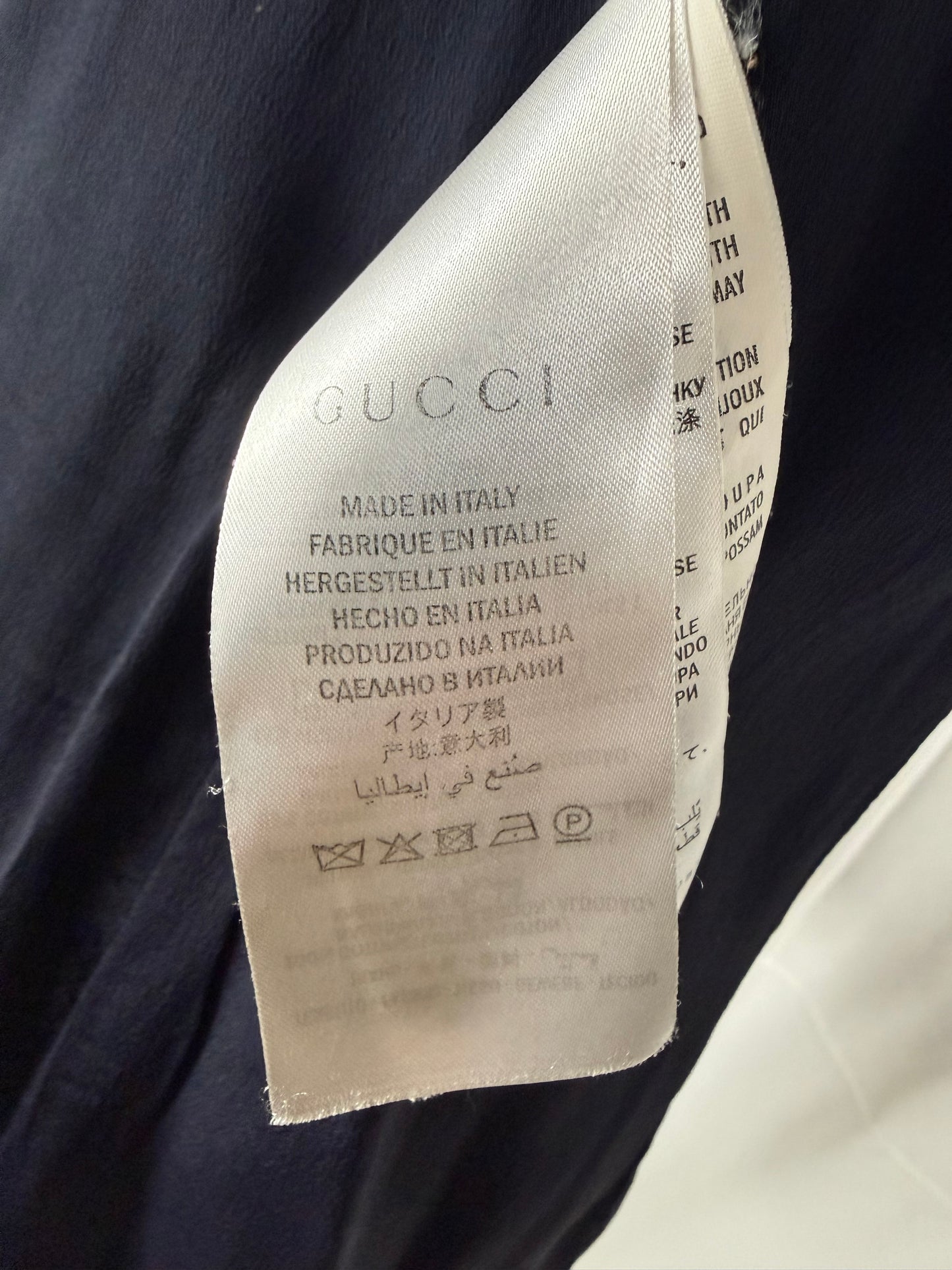 Gucci Blazer GG Monogram con Finiture Web Blu Navy - Pally Vintage Closet