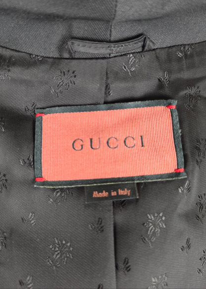 Gucci Blazer da Smoking in Lana con Revers a Scialle Nero - Pally Vintage Closet