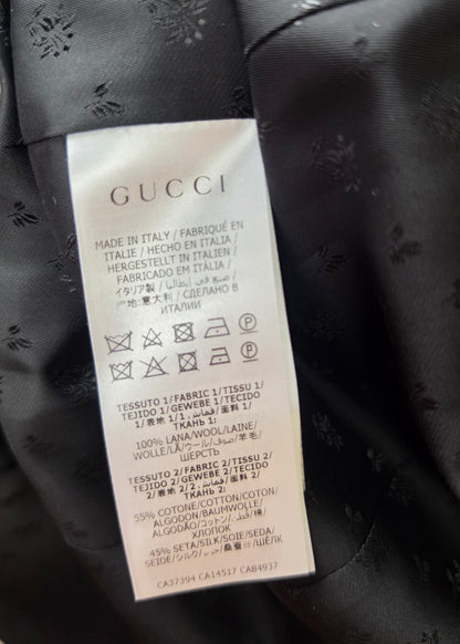 Gucci Blazer da Smoking in Lana con Revers a Scialle Nero - Pally Vintage Closet