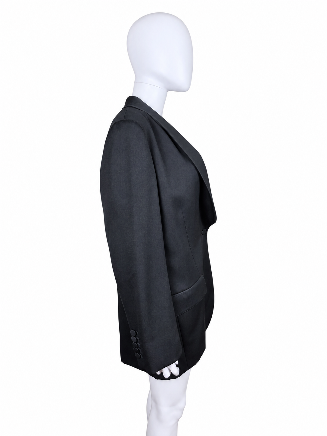 Gucci Blazer da Smoking in Lana con Revers a Scialle Nero - Pally Vintage Closet