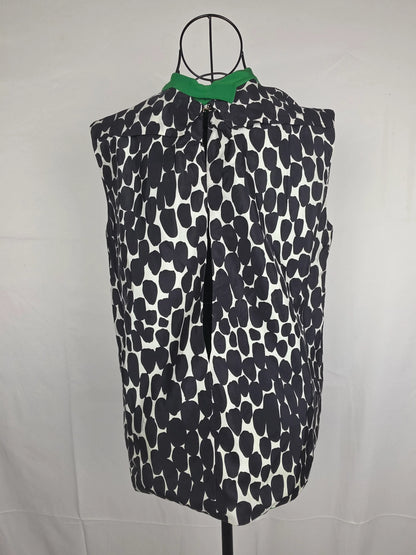 Gucci-Blusa-by-Tom-Ford-in-Seta-con-Stampa-Grafica-Bianca-e-Nera-70134072574276 - Pally Vintage Closet