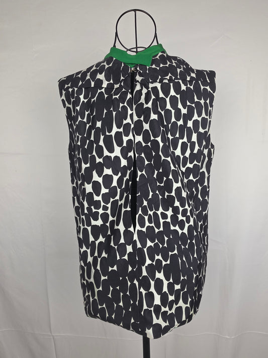 Gucci Blusa by Tom Ford in Seta con Stampa Grafica Bianca e Nera - Pally Vintage Closet