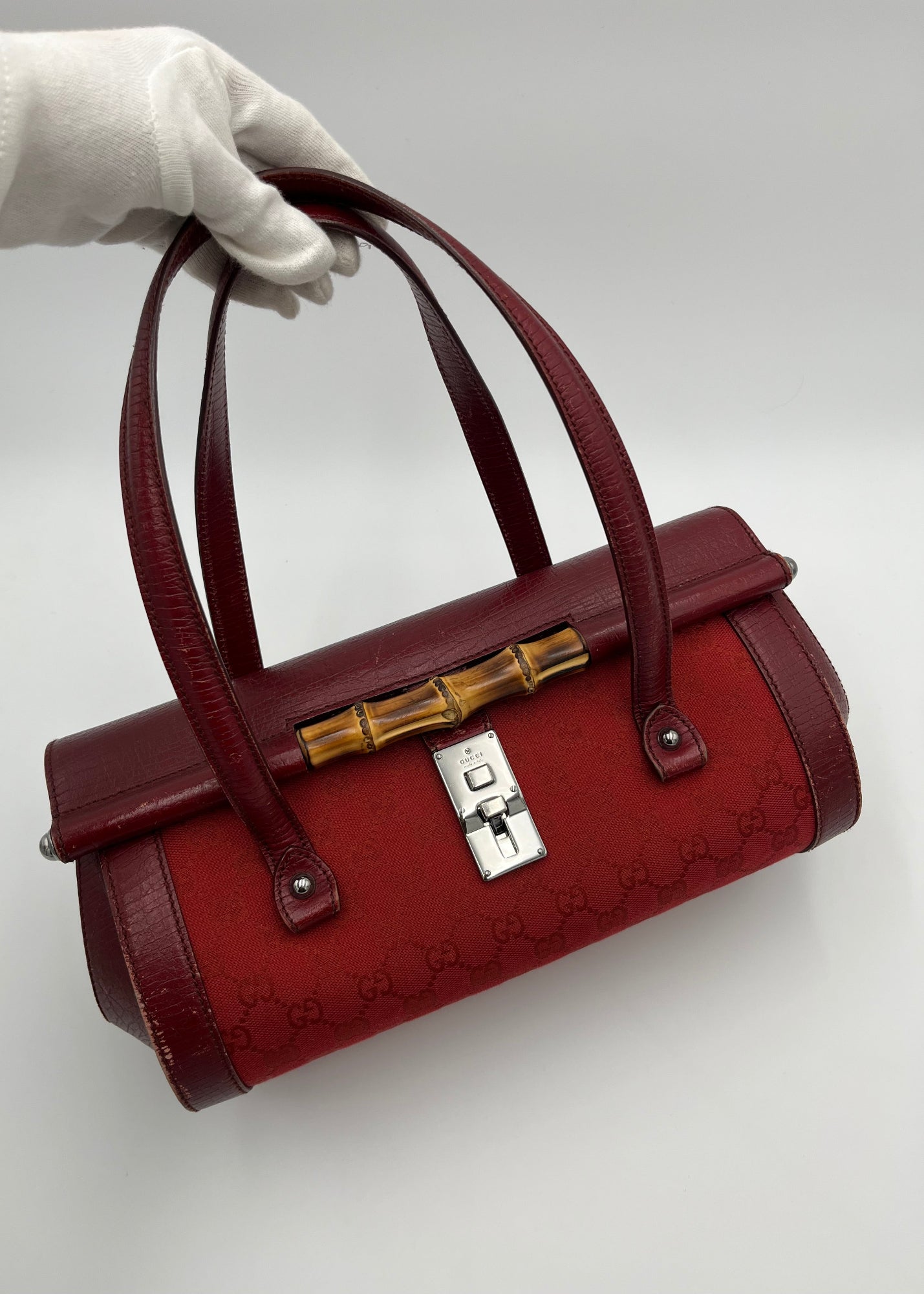 Gucci Borsa Bamboo Bullet Vintage Rossa